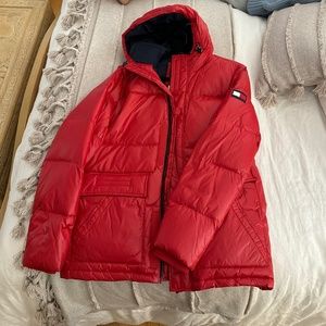 Tommy Hilfiger red puffer coat